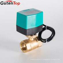 Válvula de esfera elétrica do motor de bronze do Gutentop 12V para a água
